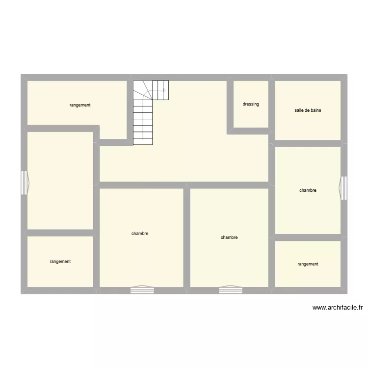 rebillou &eacute;tage &eacute;tat initial. Plan de 9  et 101 m²