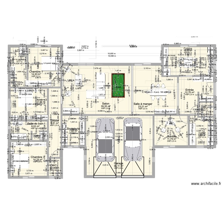 PLAN DEFINITIF 2 SALON EN CONTINUITE 3. Plan de 16 pièces et 239 m2