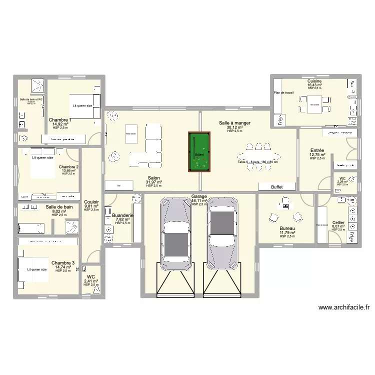 PLAN DEFINITIF 2 SALON EN CONTINUITE 3. Plan de 16 pièces et 238 m² PLAN DEFINITIF 2 SALON EN CONTINUITE 3. Plan de 16 pièces et 238 m²