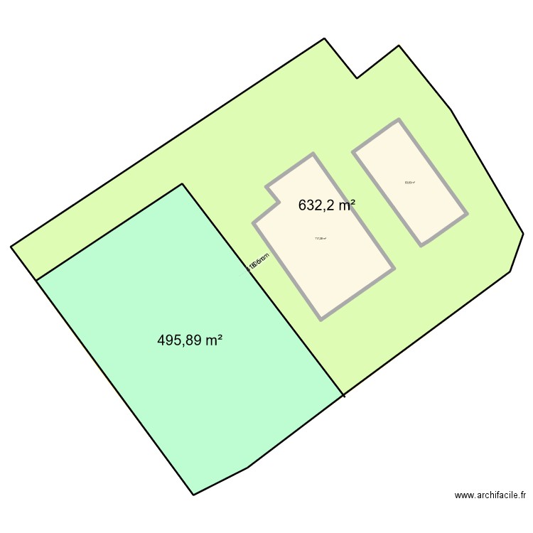 babilotte. Plan de 4 pièces et 1510 m2
