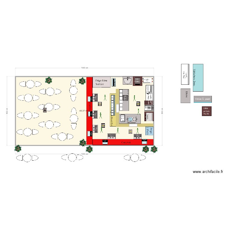 BIARRITZ 2024. Plan de 1 pièce et 48 m2