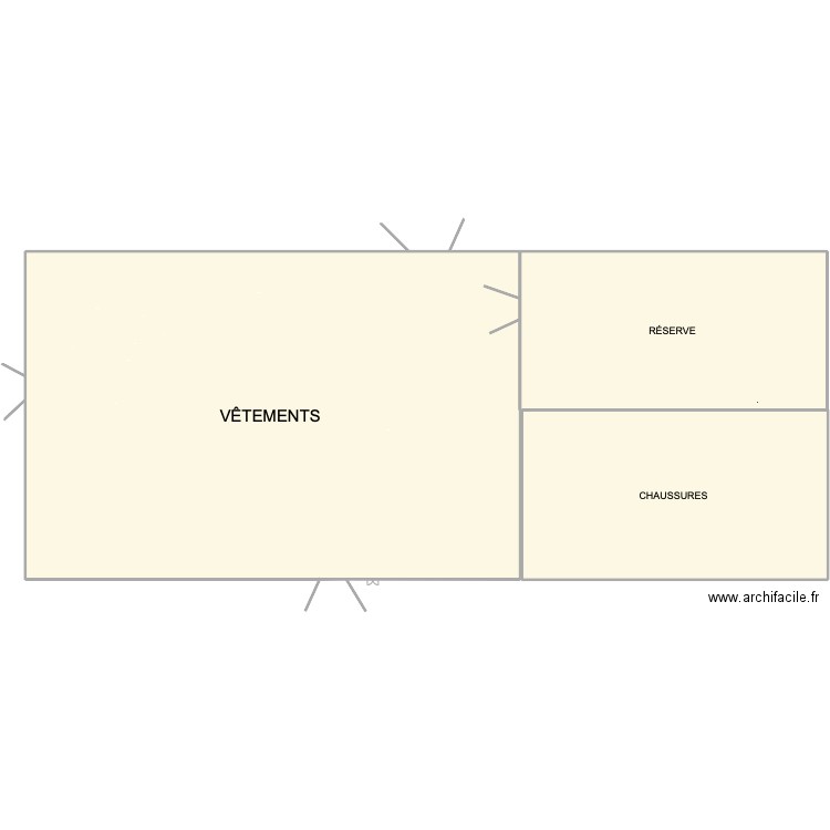 plan dégriffé . Plan de 4 pièces et 2739 m2