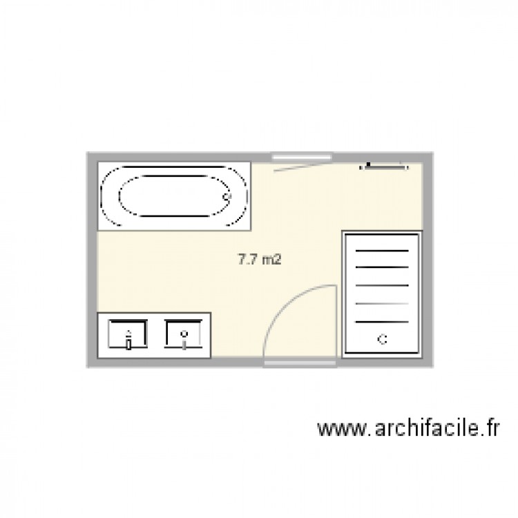 salle de bain etage. Plan de 0 pièce et 0 m2