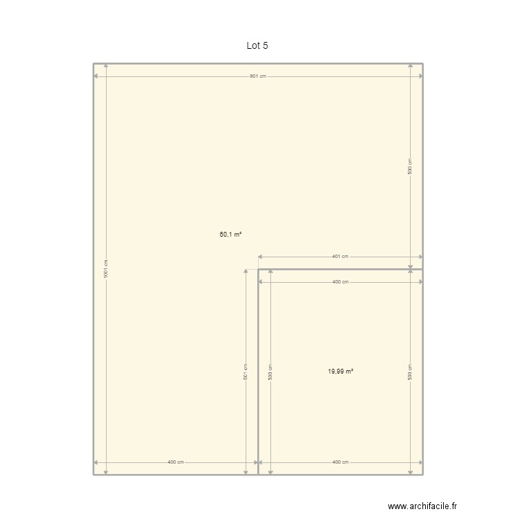 Plan hangar Lot 5. Plan de 0 pièce et 0 m2