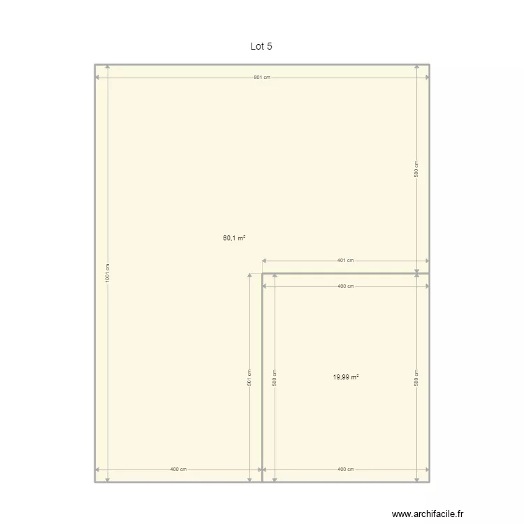 Plan hangar Lot 5. Plan de 