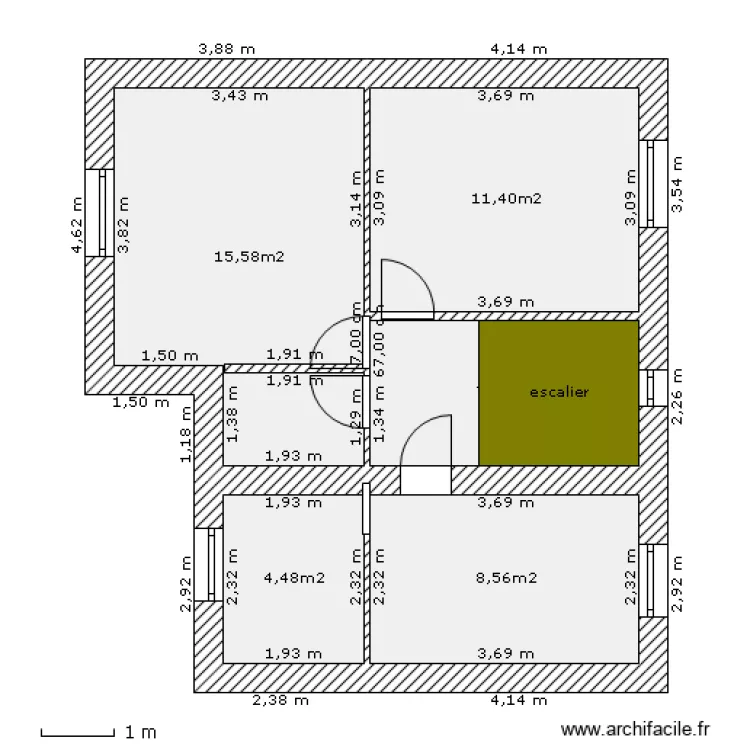 &eacute;tage Caen. Plan de 