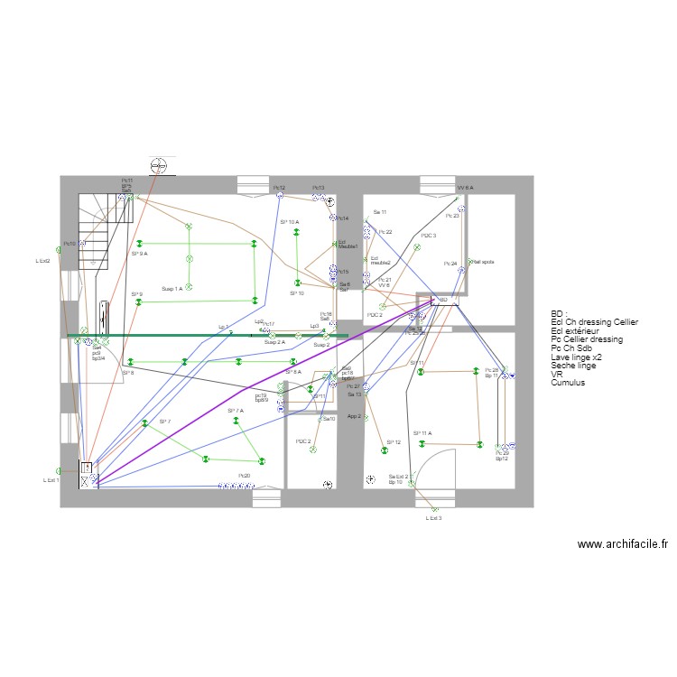 Rdc projet 1 Maison Onard Courant fort. Plan de 0 pièce et 0 m2