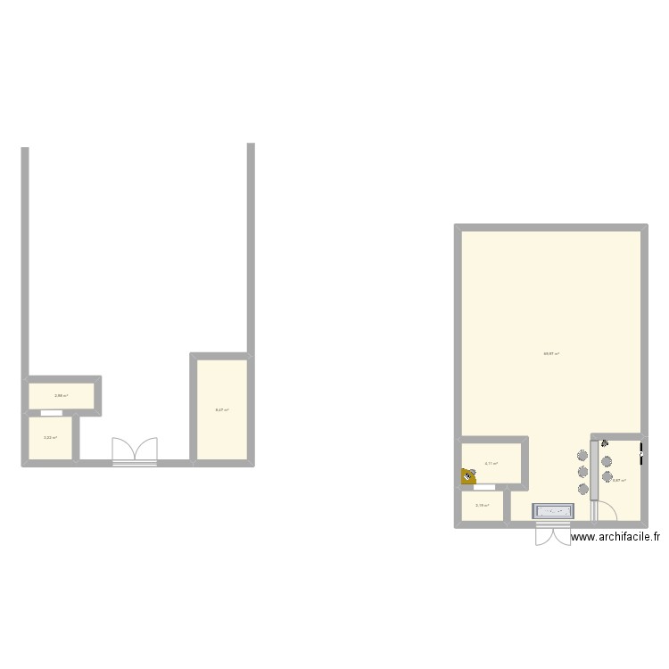 Salle de sport Fitness. Plan de 0 pièce et 0 m2