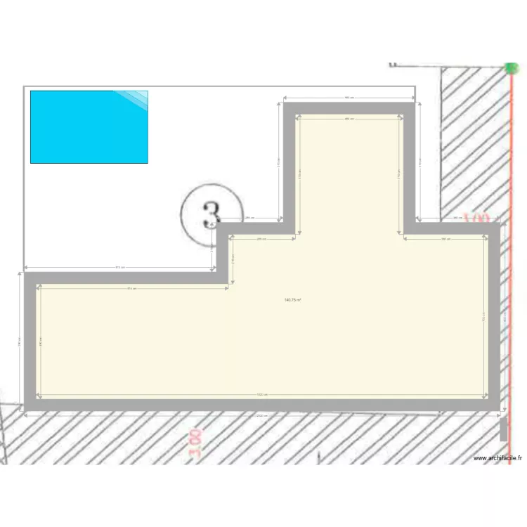 plan dans terrain. Plan de 