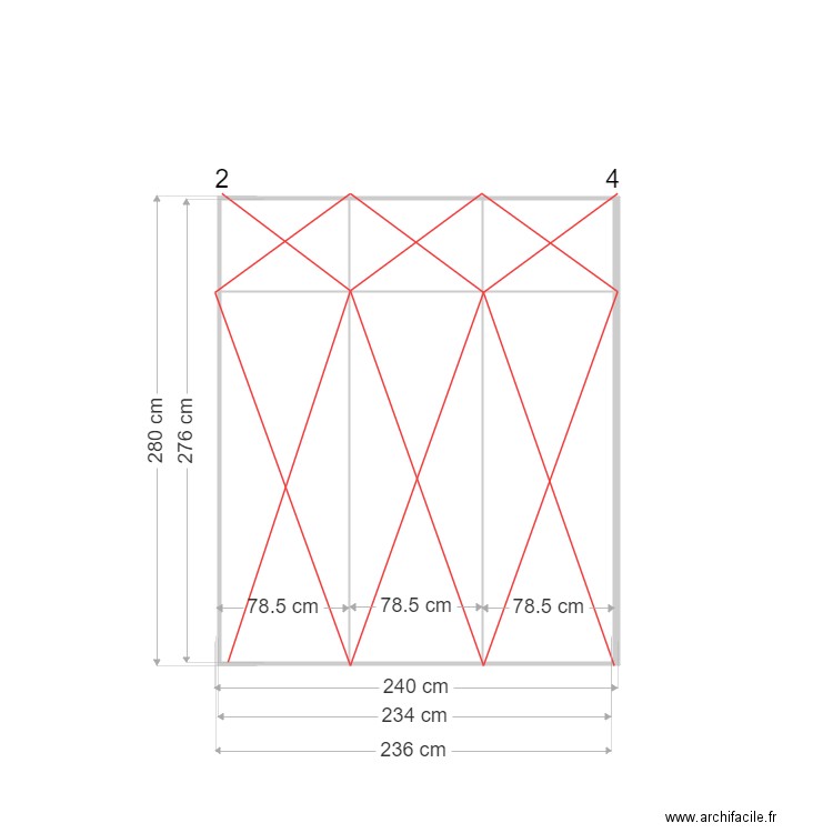 placards mezieres chbre v2. Plan de 0 pièce et 0 m2