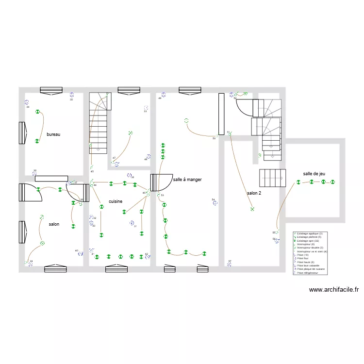 logement taintrux Etage. Plan de 