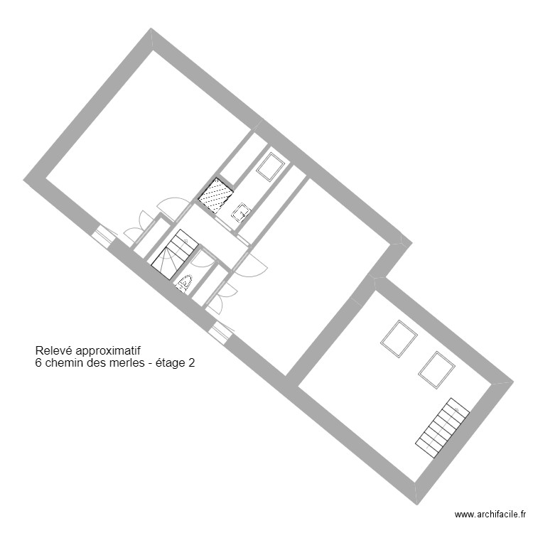  étage 6 ch des merles. Plan de 0 pièce et 0 m2