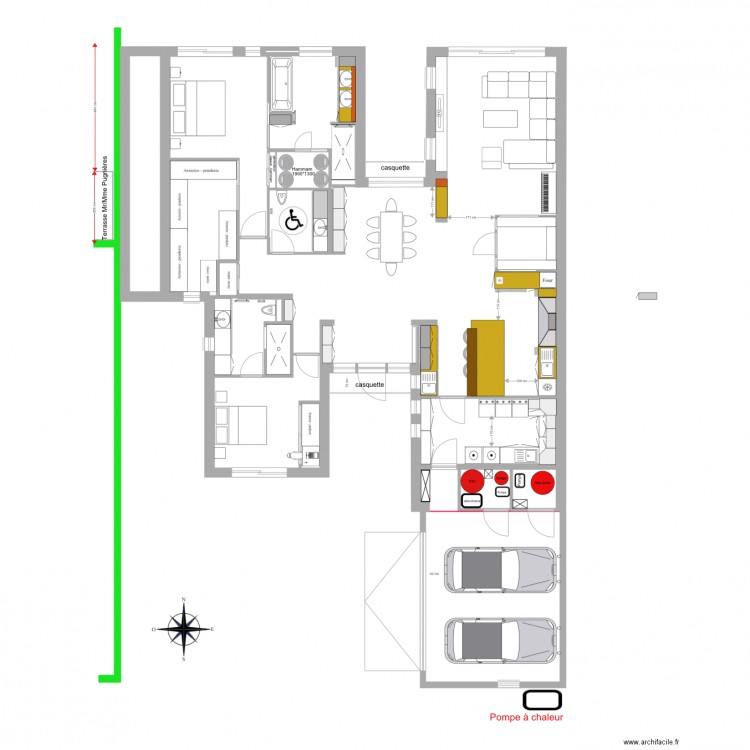 Villa Pascal 9 mars 17 V6 cotes DAI cuisine ok. Plan de 0 pièce et 0 m2