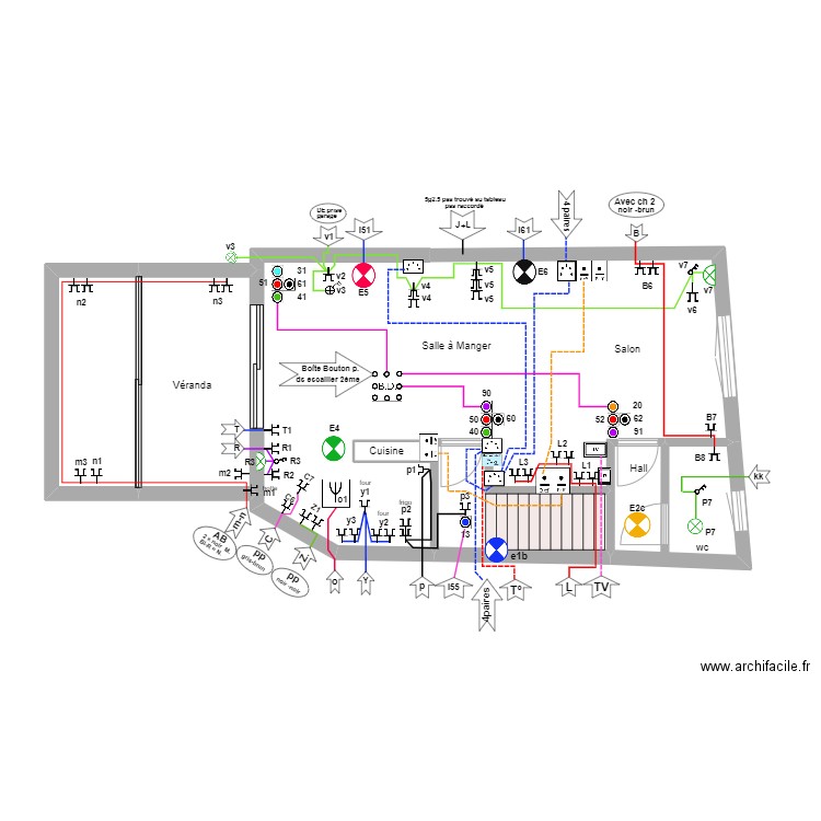 Oli Rez de chaussée avec fil  06-08-23 105a  fin. Plan de 11 pièces et 109 m2