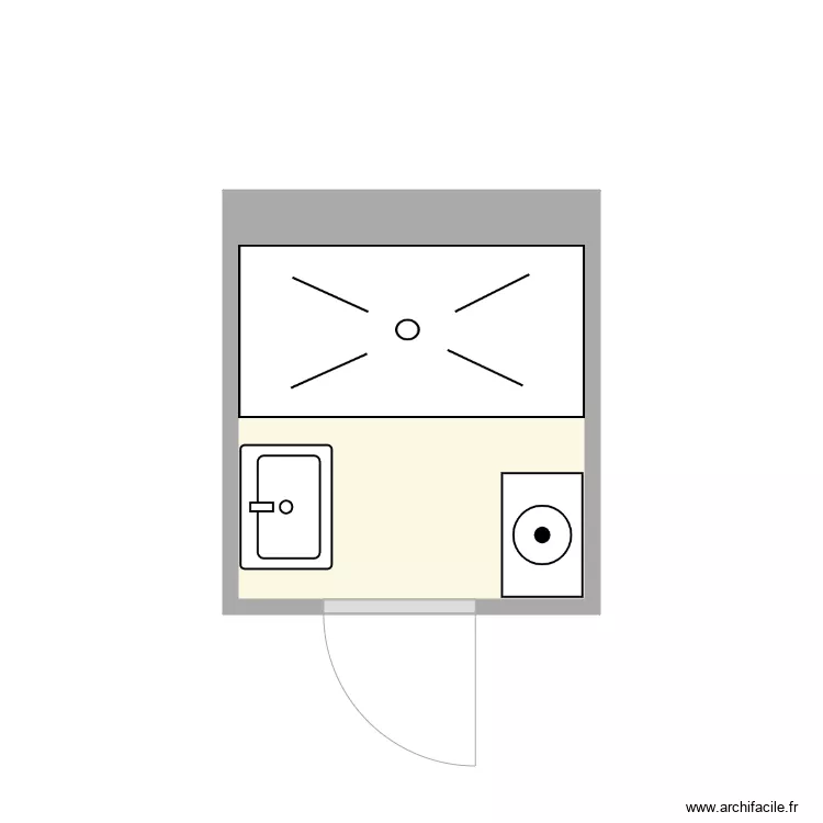 Salle de bain Colardelle. Plan de 