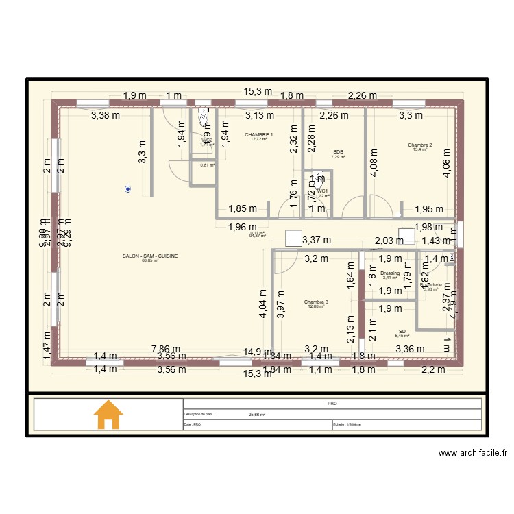 11420RACHID4. Plan de 14 pièces et 497 m2