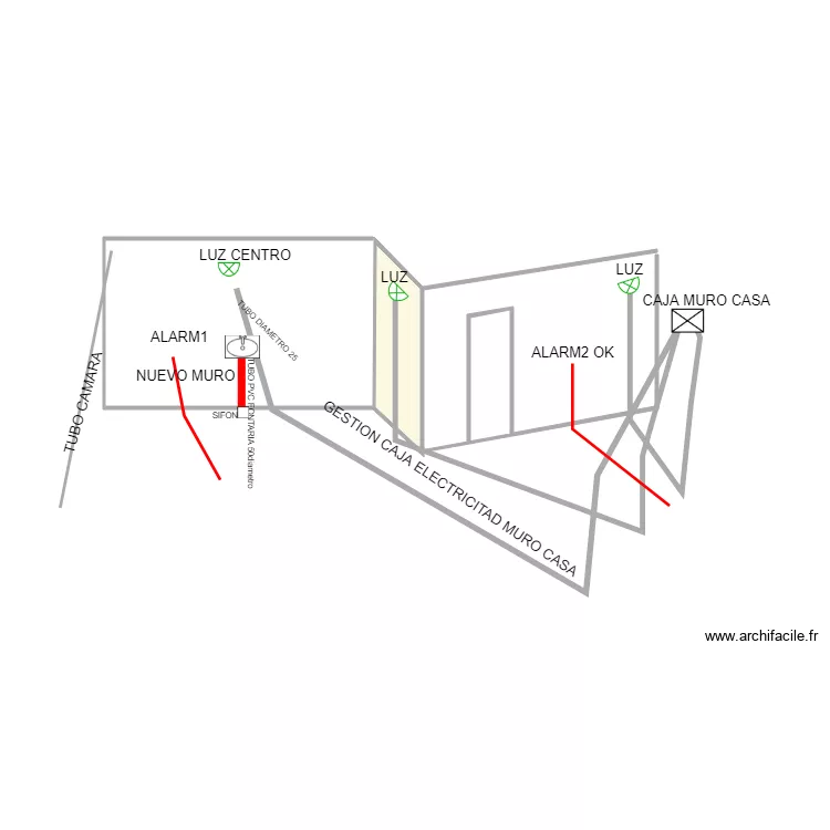 MUR EXTERIEUR2. Plan de 