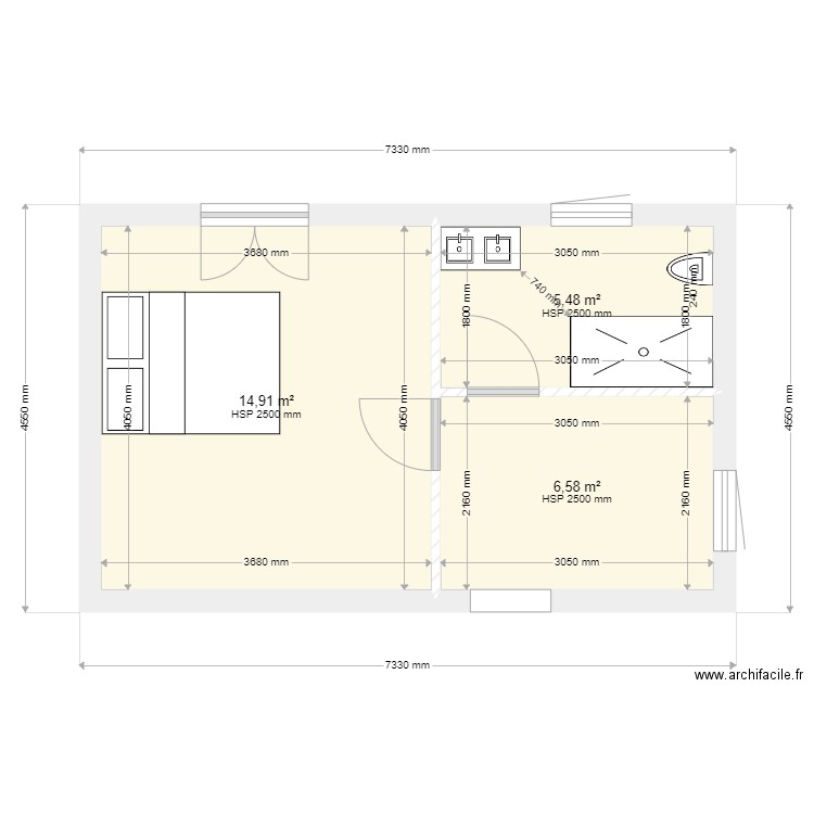 extension chambre ania 2. Plan de 0 pièce et 0 m2