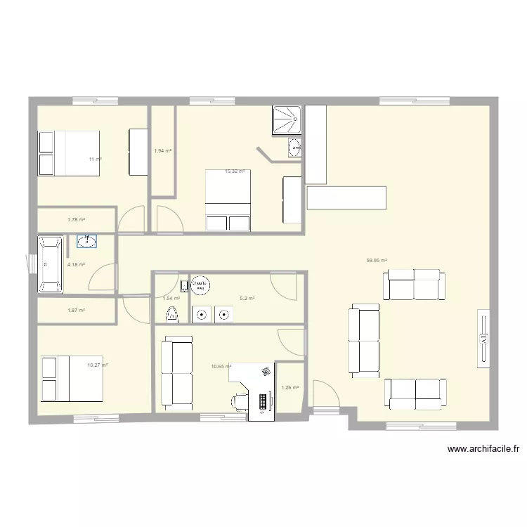 projet maison. Plan de 