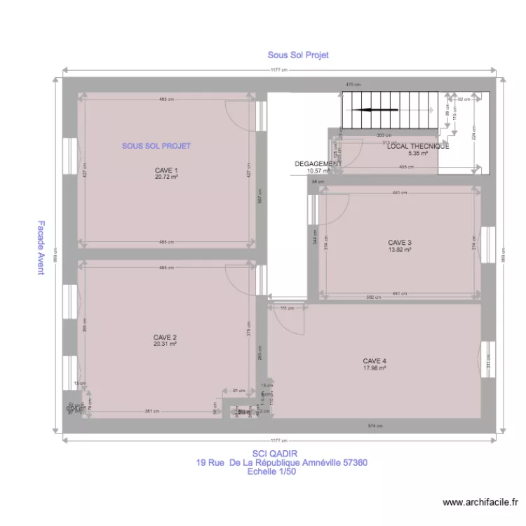 SCI QADIR SOUS SOL PROJET 21. Plan de 