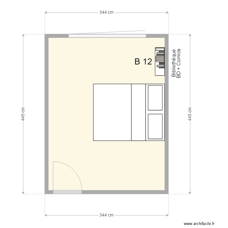 Chambre Cellerini. Plan de 0 pièce et 0 m2