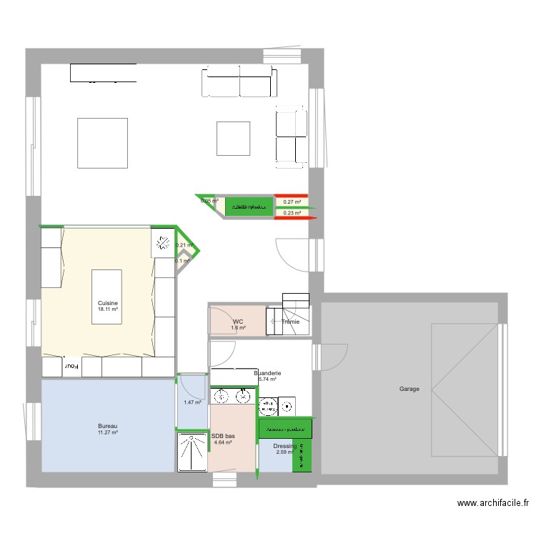 projet maison rdc avec travaux 2. Plan de 0 pièce et 0 m2