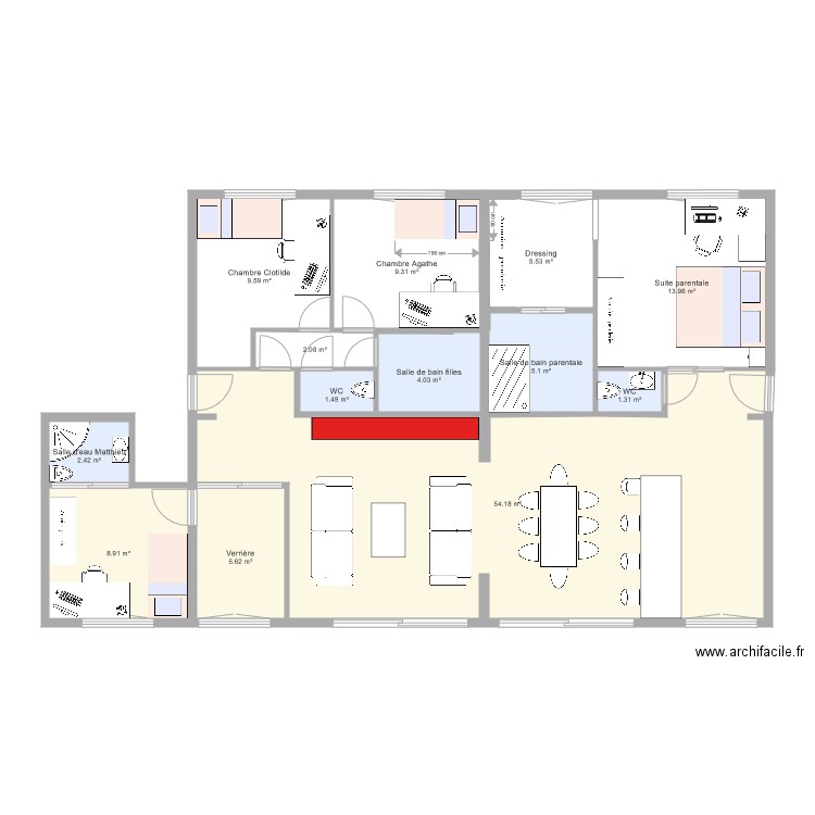 Appartement Pasteur avec studio. Plan de 0 pièce et 0 m2