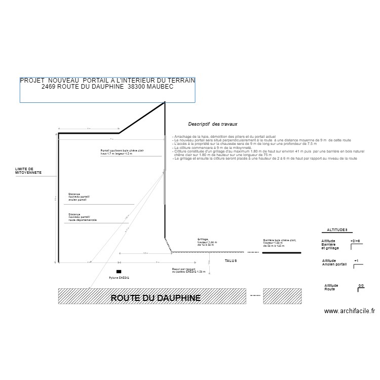 PLAN ENTREE PROPRIETE 1. Plan de 0 pièce et 0 m2