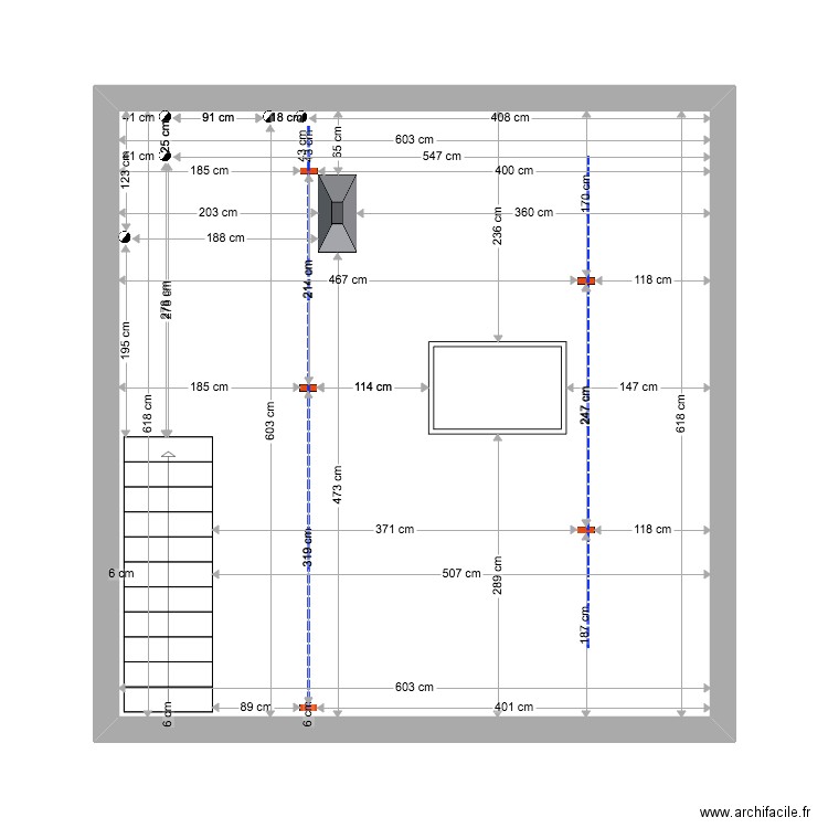 План структуры чердака. Plan de 0 pièce et 0 m2