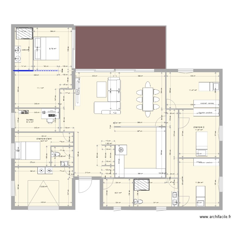 maison j. Plan de 0 pièce et 0 m2