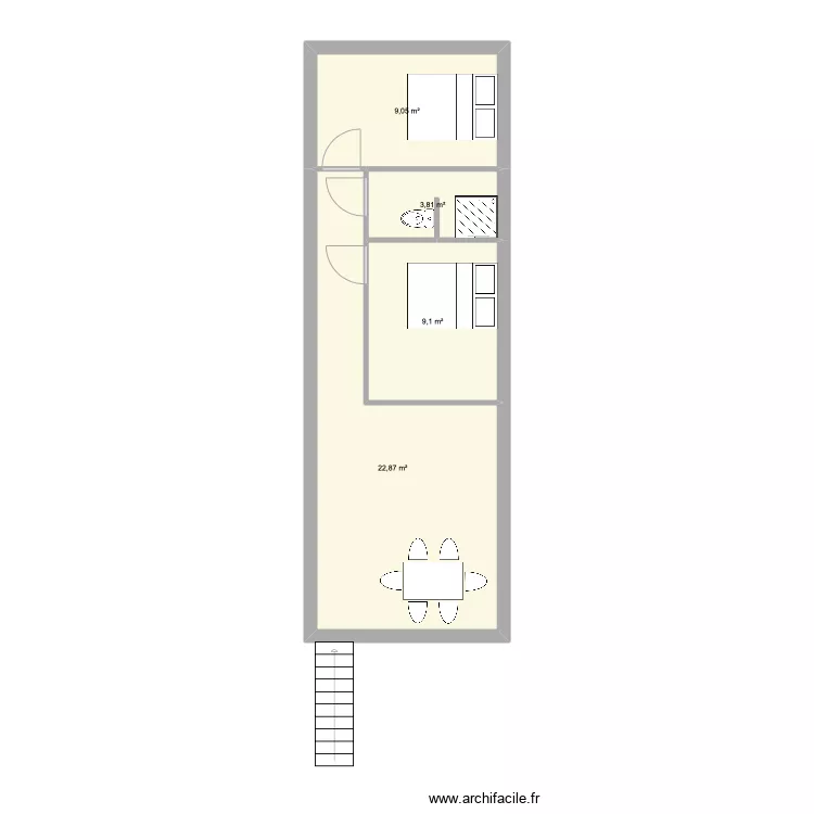futur &eacute;tage. Plan de 