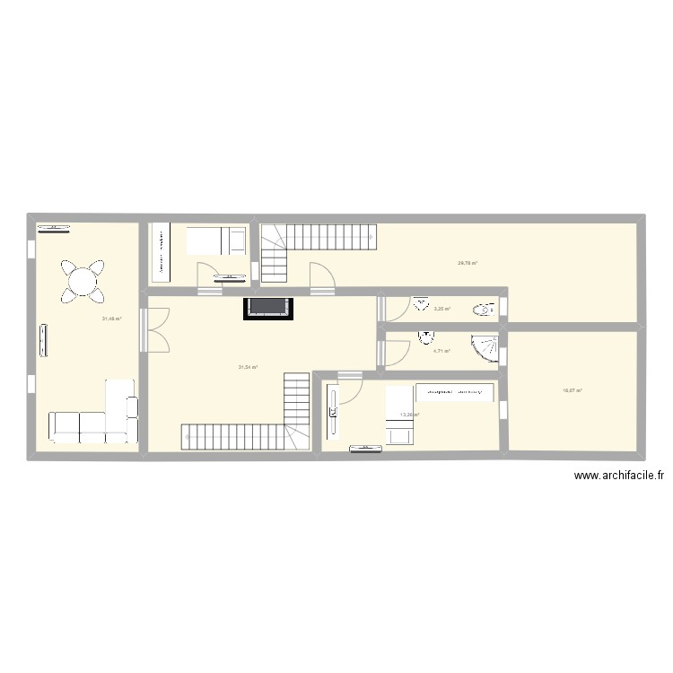 2 eme etage. Plan de 0 pièce et 0 m2