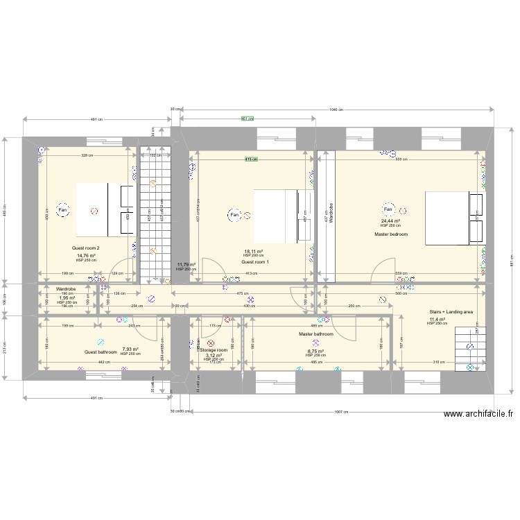 Castillon upstairs 3. Plan de 0 pièce et 0 m2