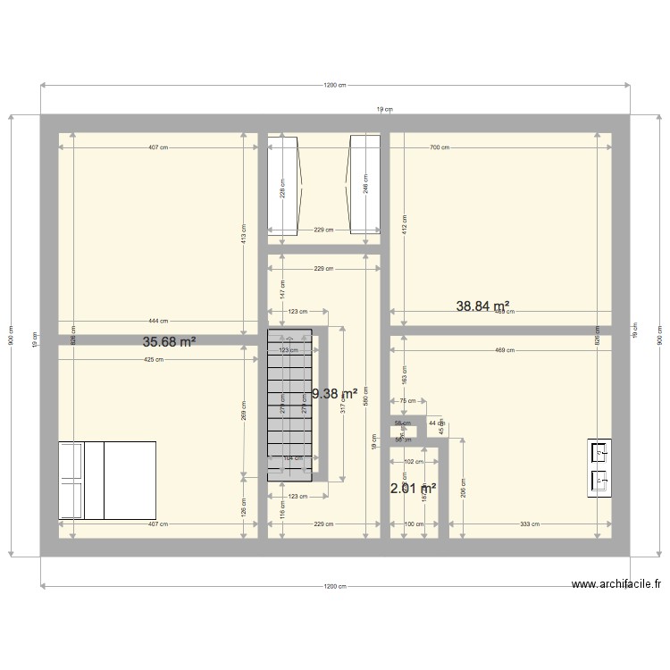 etage nandrin. Plan de 0 pièce et 0 m2