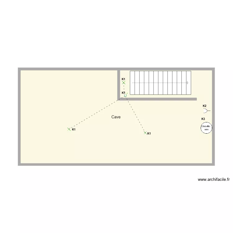 maison 1 cave. Plan de 