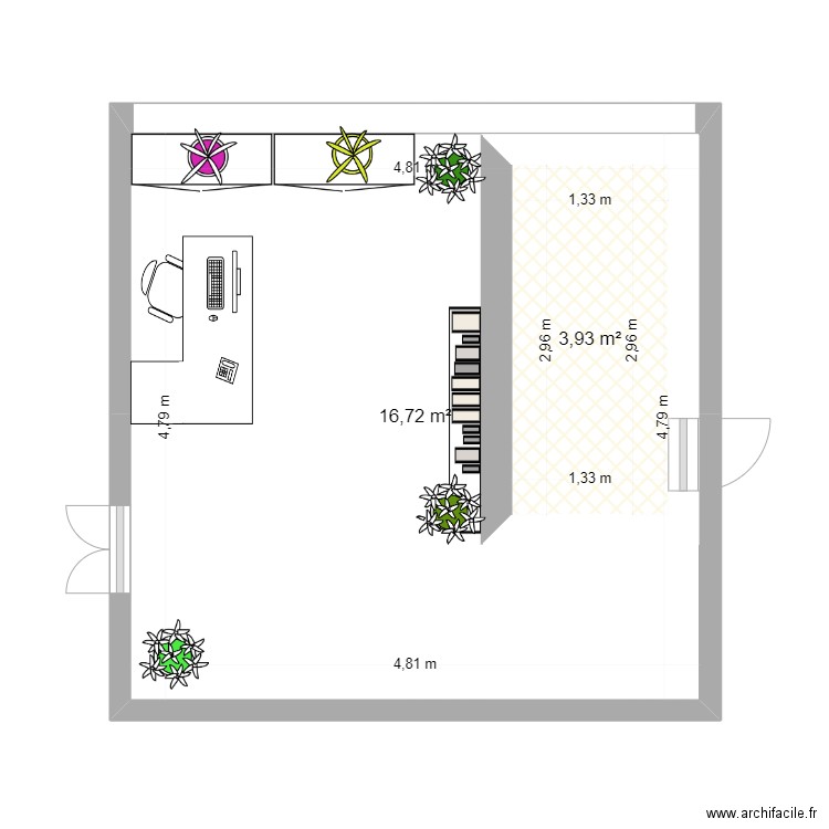 ACCUEIL BUREAU. Plan de 0 pièce et 0 m2