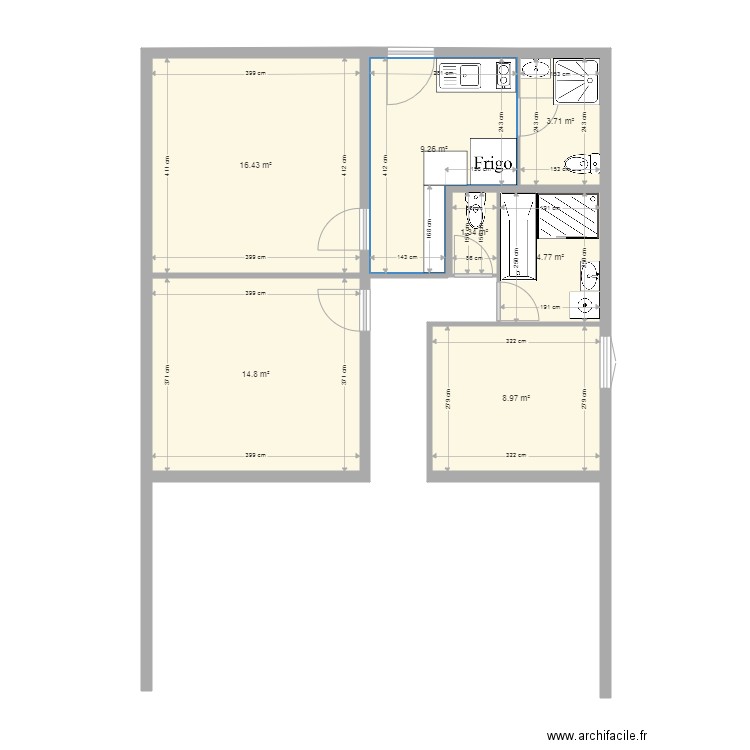 corine1. Plan de 0 pièce et 0 m2