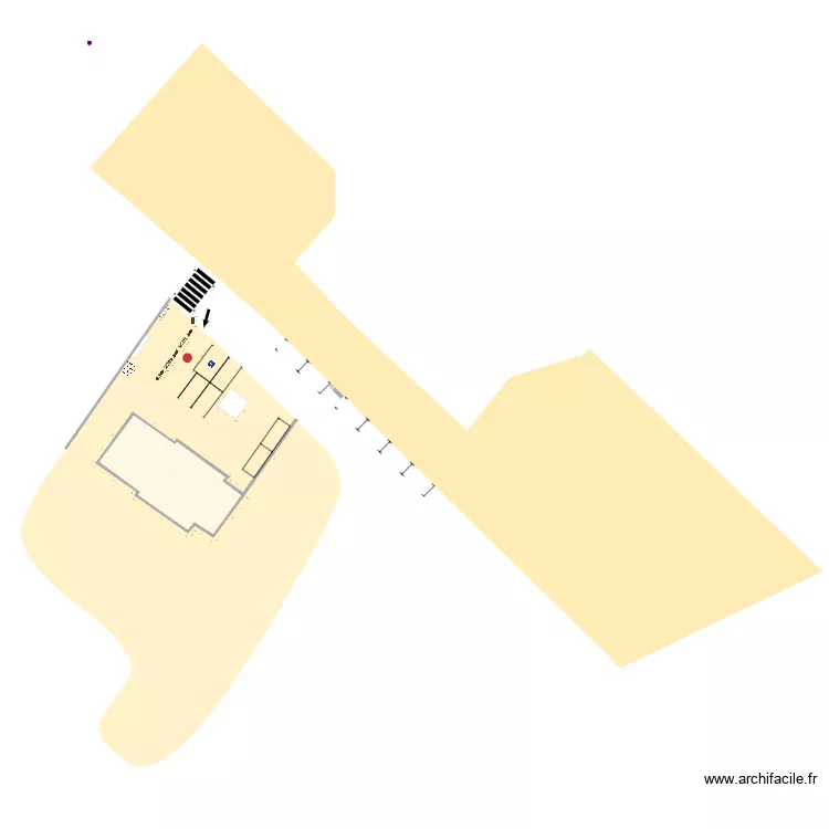 parking &eacute;cole. Plan de 