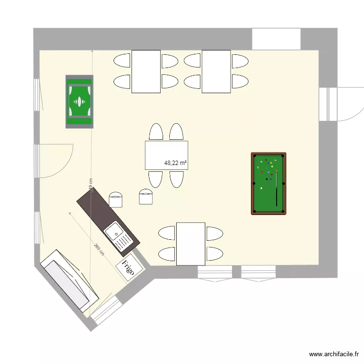 Cafeteria. Plan de 