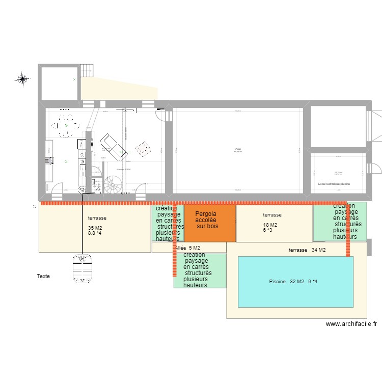 PLAN CHARGE. Plan de 12 pièces et 410 m2