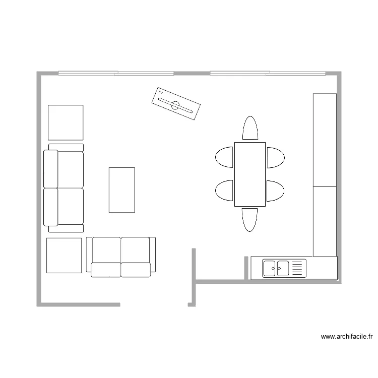 SEJOUROMPHALE. Plan de 
