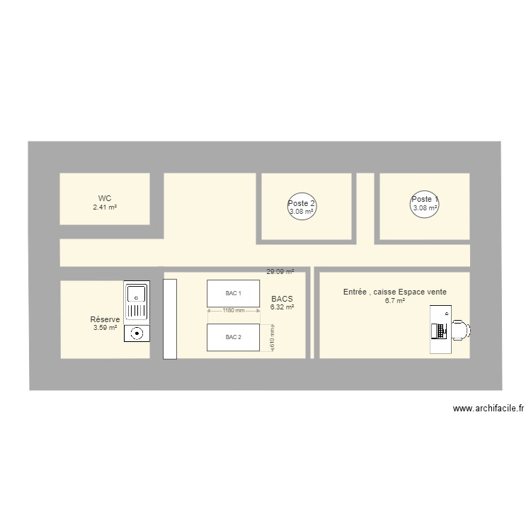 Salon . Plan de 0 pièce et 0 m2