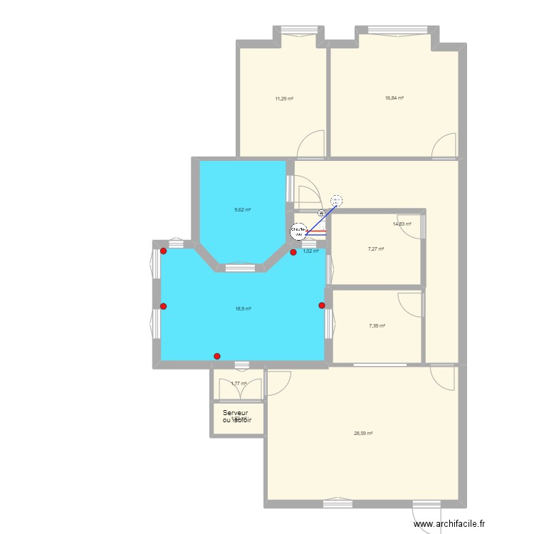 276 PRADO 3ème - Plomberie. Plan de 11 pièces et 119 m2