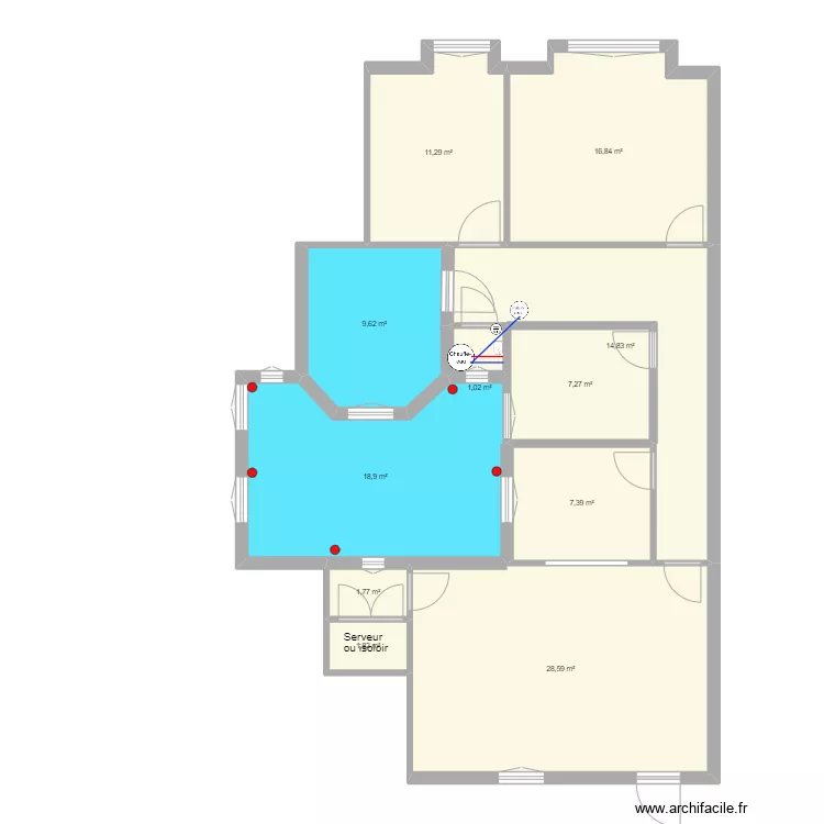 276 PRADO 3&egrave;me - Plomberie. Plan de 