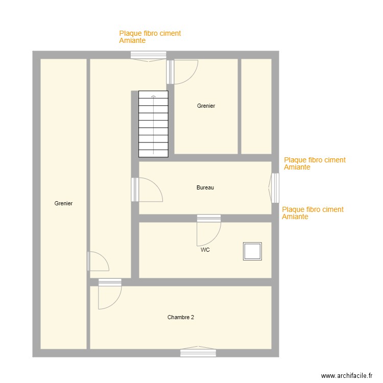 Croquis DRAZIC Etage. Plan de 7 pièces et 67 m2