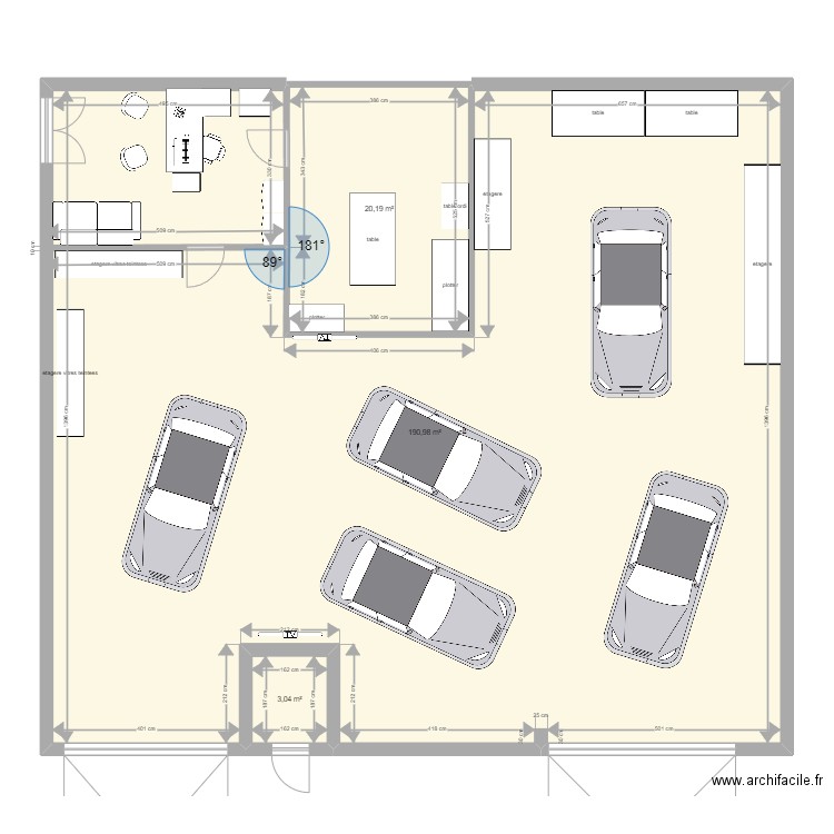 Atelier danyfilm's 2. Plan de 3 pièces et 214 m2