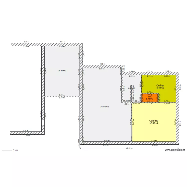 maison-rdc-2bis 1m. Plan de 