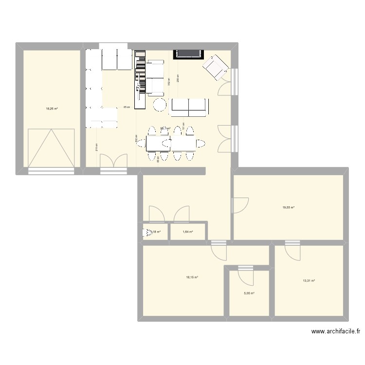 Marcy New avril 2023 claustra larino poltronesofa. Plan de 8 pièces et 136 m2