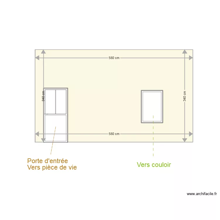Fa&ccedil;ade Sud Int&eacute;rieur terrasse. Plan de 