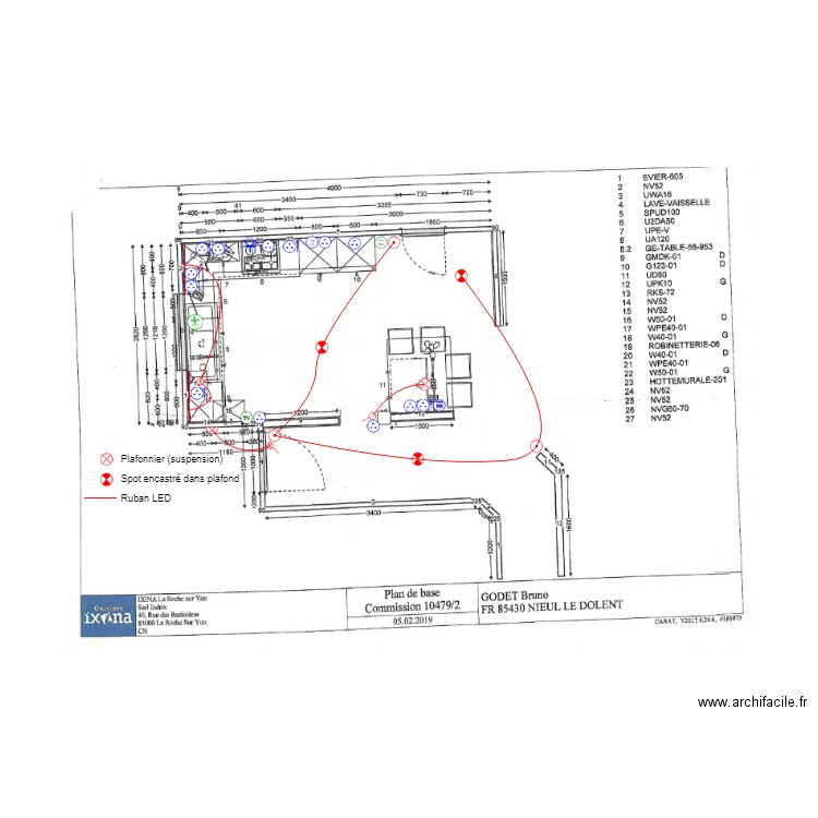 elec cuisine Bruno. Plan de 0 pièce et 0 m2